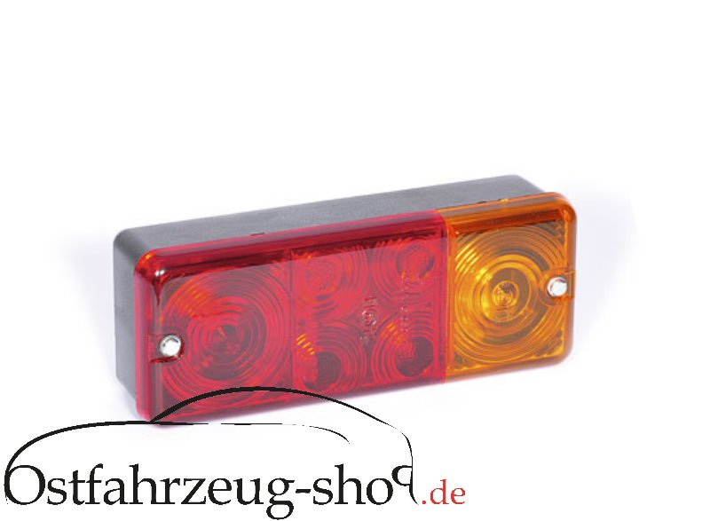 Dreikammerleuchte eckig komplett ohne Kennzeichenbeleuchtung für Barkas B1000, Pritsche, Wartburg, Trabant , Multicar, HP400