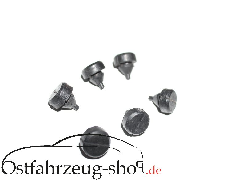 Set 6-teilig Gummipuffer schwarz für Motorhaube Trabant 500 600 601 1.1