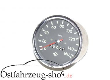 Tacho mit Chromring original DDR bis 160km/h für Melkus u. Wartburg 