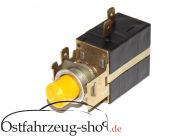 12V Schalter Universal -gelb- mit Kontrollleuchte rund Ausbauteil für Trabant 601 
